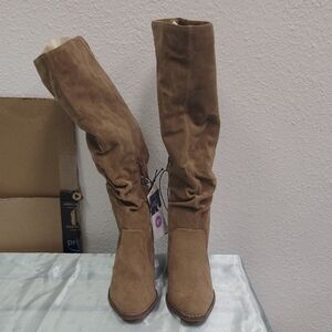 Universal Thread Tan Over the Knee Boots Suede